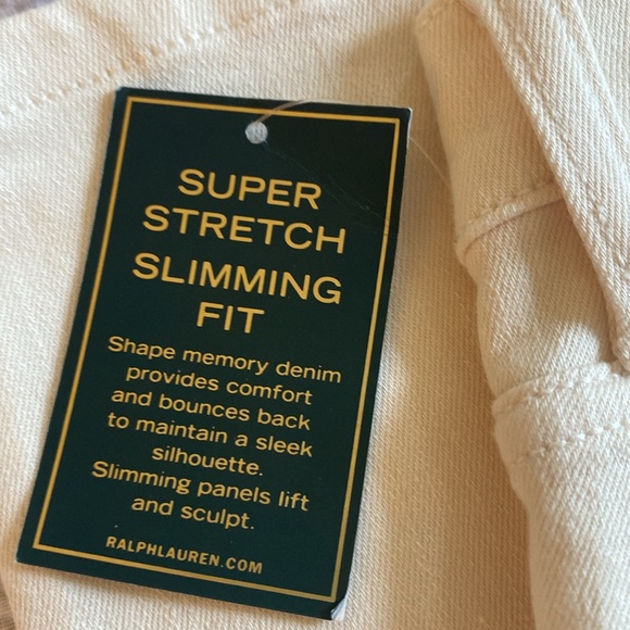 Ralph Lauren Cream Colored Classic Straight Size 6P/29” Length Jeans - Picture 6 of 7